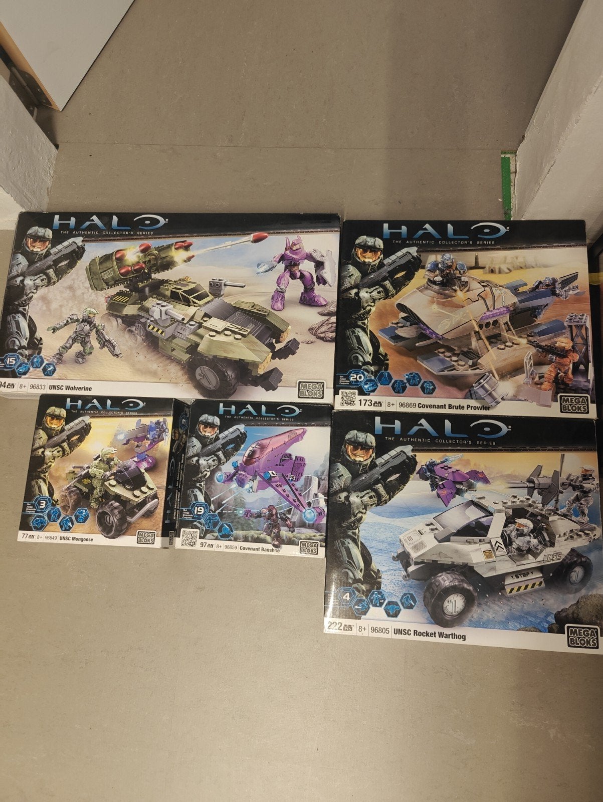 5 complete Halo Mega Bloks sets met boekjes en bon, Ophalen of Verzenden, Zo goed als nieuw, Megabloks