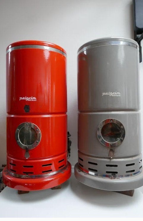 2 Pelgrim Bambino 45 gaskachels in werkende staat, Ophalen, Gebruikt, Gas, Vrijstaand