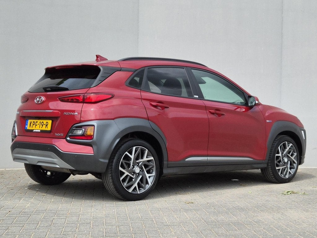 Hyundai Kona 1.6 GDI HEV Premium / Dealer onderhouden / Head, Auto's, Hyundai, Gebruikt, Euro 6, 2 kWh, Leder