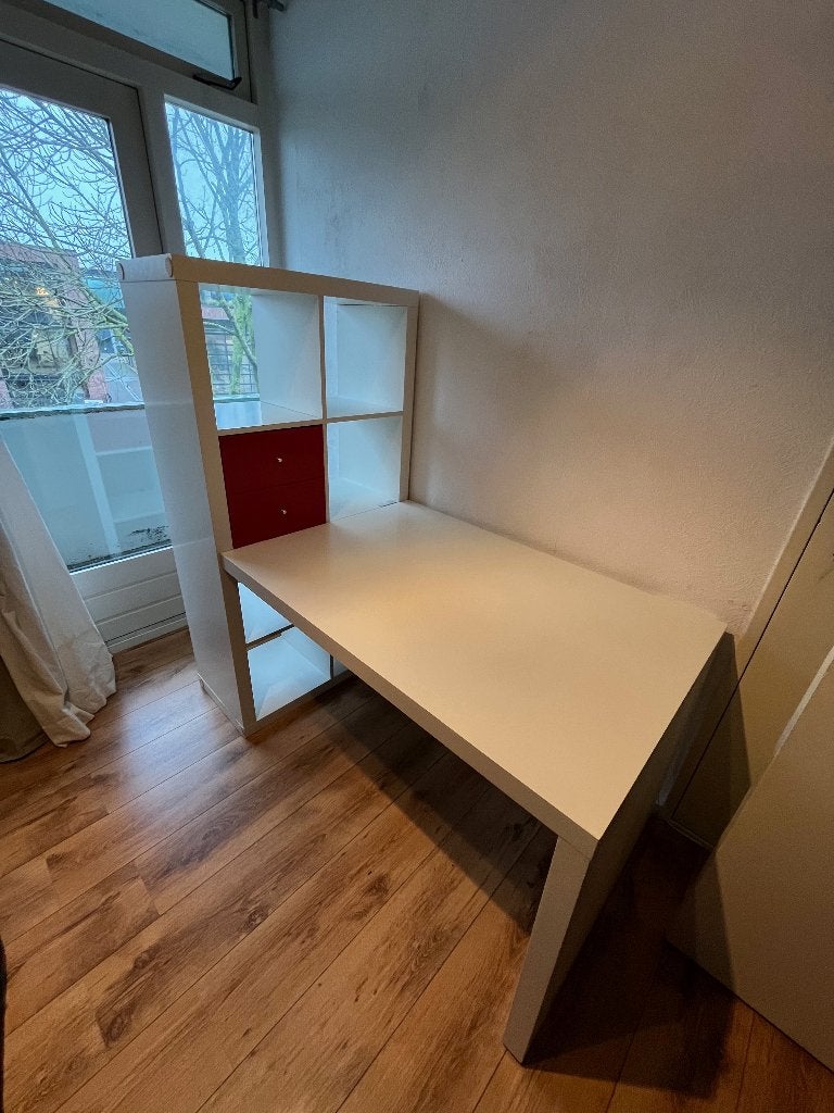 Ikea Kallax kast met bureau, Ophalen, Gebruikt, 50 tot 100 cm, Minder dan 100 cm