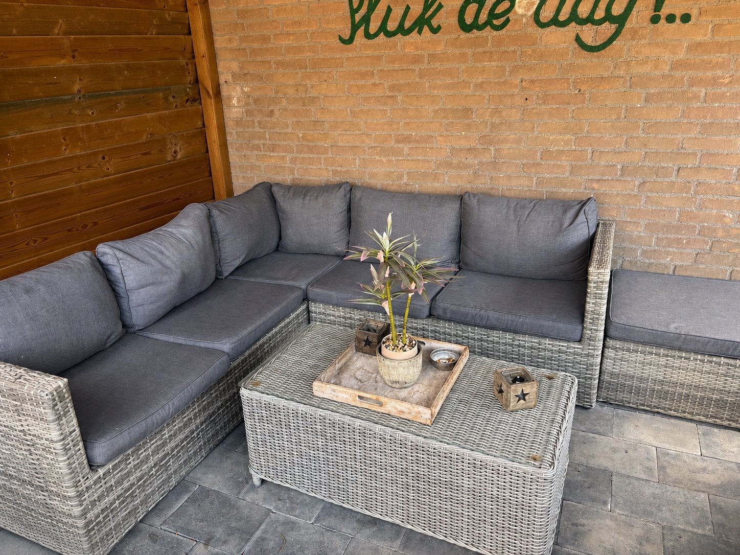 Een mooie intenso tuinset, Ophalen, Gebruikt, 6 zitplaatsen, Loungeset