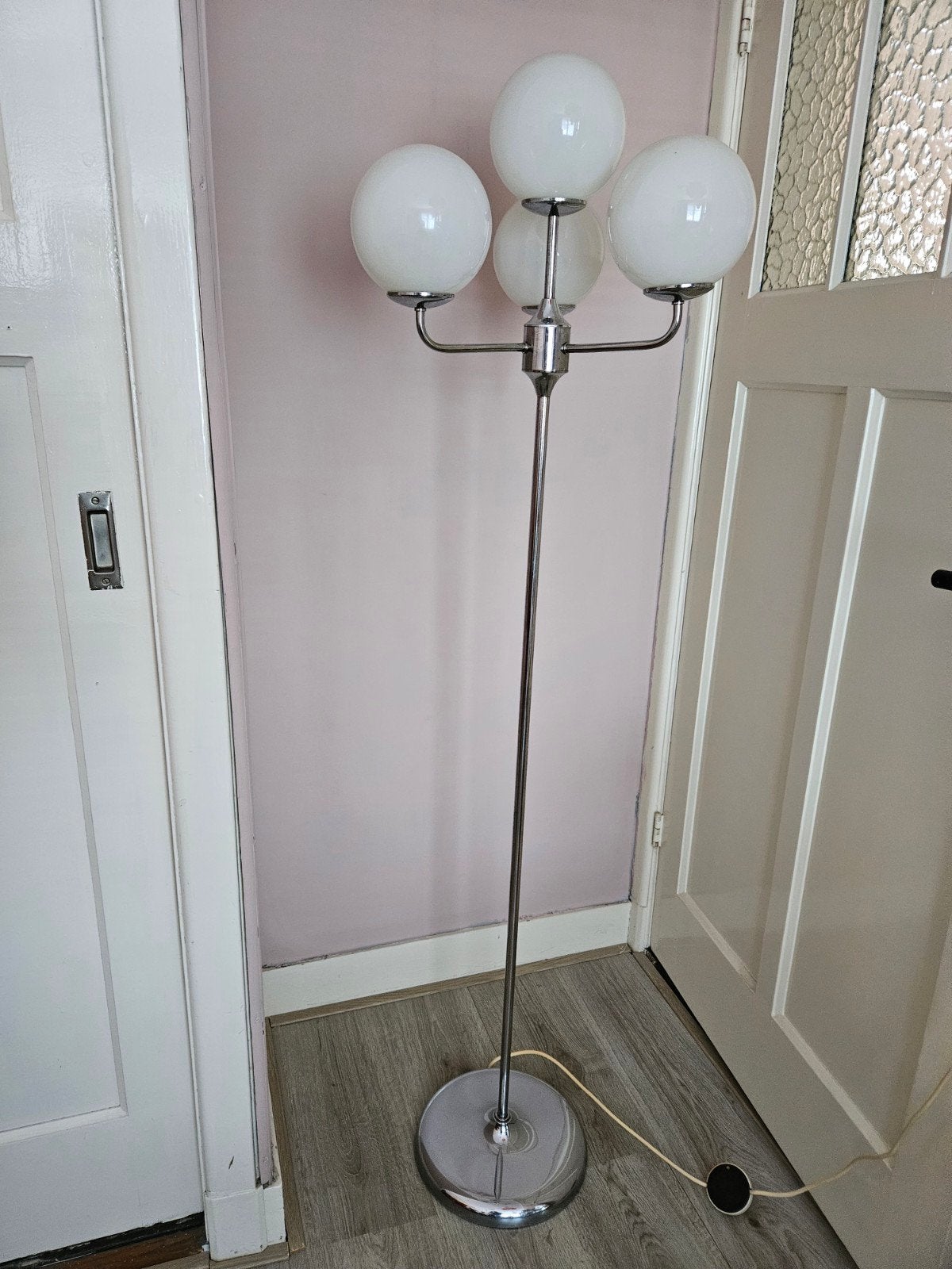 Mid Century 70s Solken vloerlamp, .., Vintage design space age mid century, Glas, 150 tot 200 cm