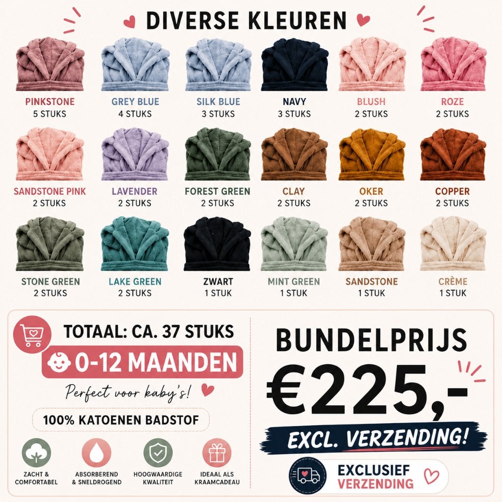 badjasjes 0--12 maanden om te borduren, Hobby en Vrije tijd, Borduren en Borduurmachines, Nieuw, Borduurpakket, Machineborduren