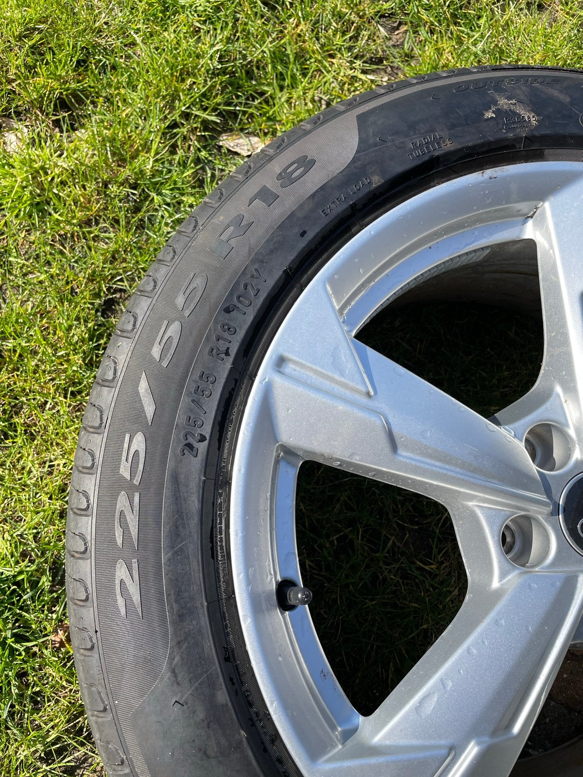 Originele Audi A6 S6 velgen 18 inch C8 zomerwielen zilver, Ophalen, 18 inch, Gebruikt, Banden en Velgen