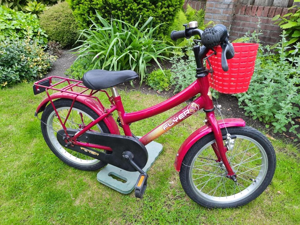 16 inch  meisjesfiets, Terugtraprem, Ophalen, Overige merken, 16 tot 20 inch