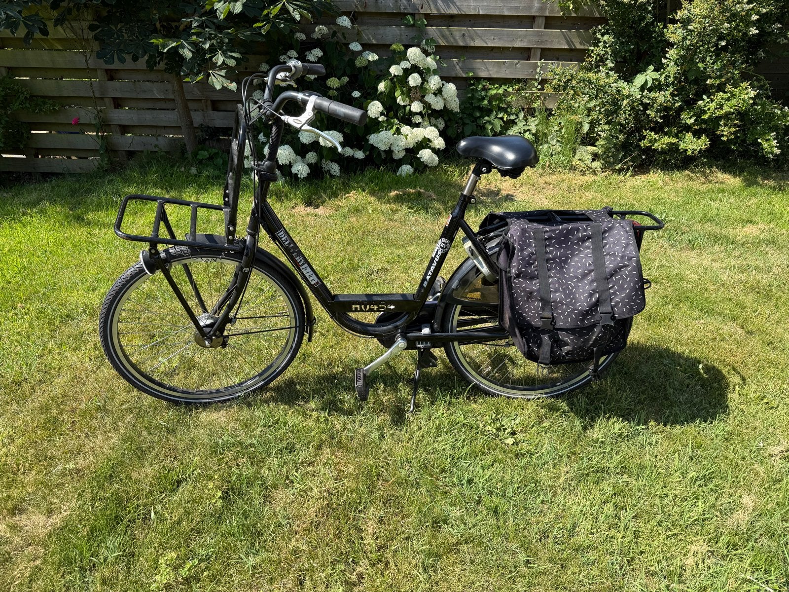 Batavus Damesfiets met Voordrager en Fietstassen, Fietsen en Brommers, Fietsen | Dames | Damesfietsen, Ophalen, Gebruikt, Velgrem
