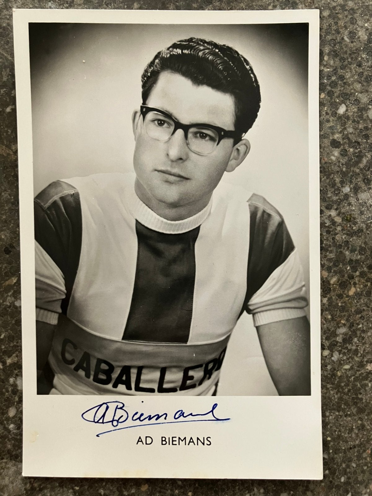Ad Biemans - Caballero - 1962 - kaart wielrennen, Verzamelen, Ophalen of Verzenden, Zo goed als nieuw, Overige sporten, Spelerskaart