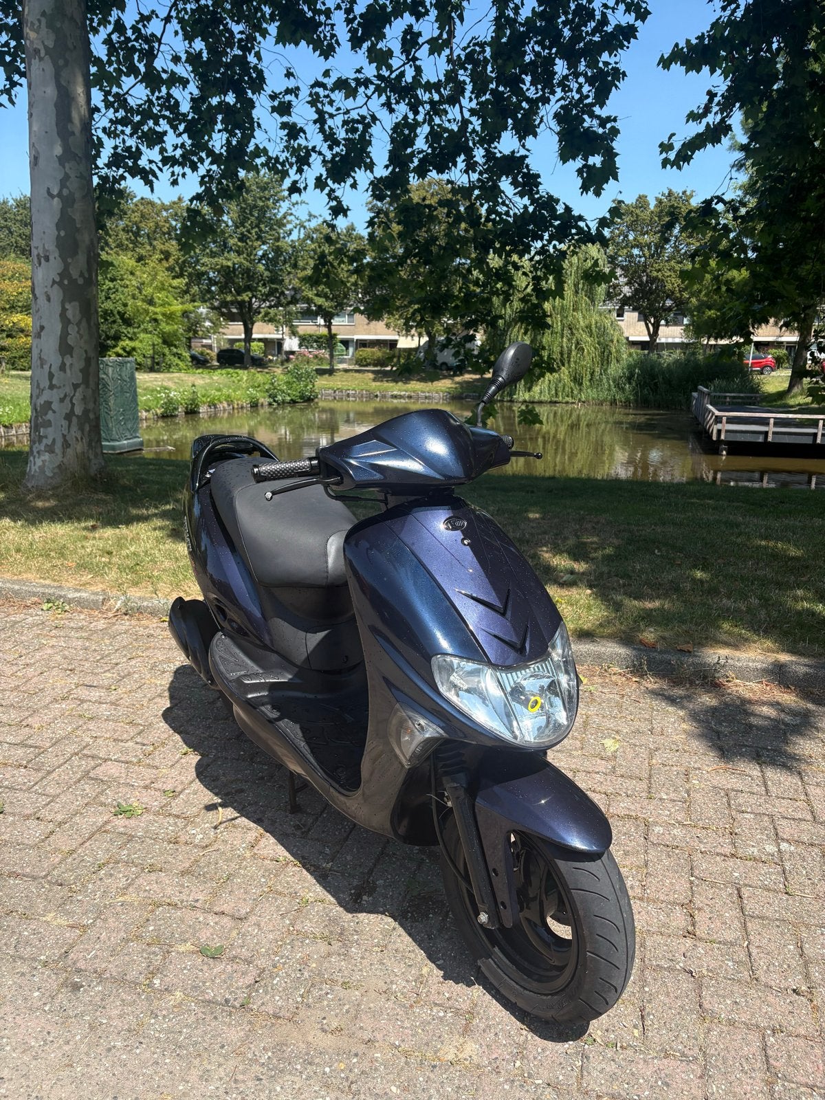 Kymco Vitality 4T donkerblauw 2018, Fietsen en Brommers, Snorfietsen en Snorscooters, Ophalen, Gebruikt, Kymco, Benzine