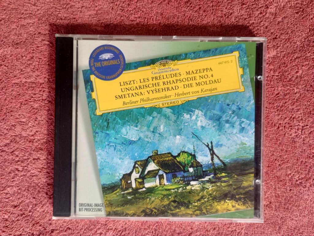 Liszt Rhapsodie no.4 - Smetena Die Moldau - von Karajan, Gebruikt, Met libretto, Ophalen of Verzenden, Romantiek