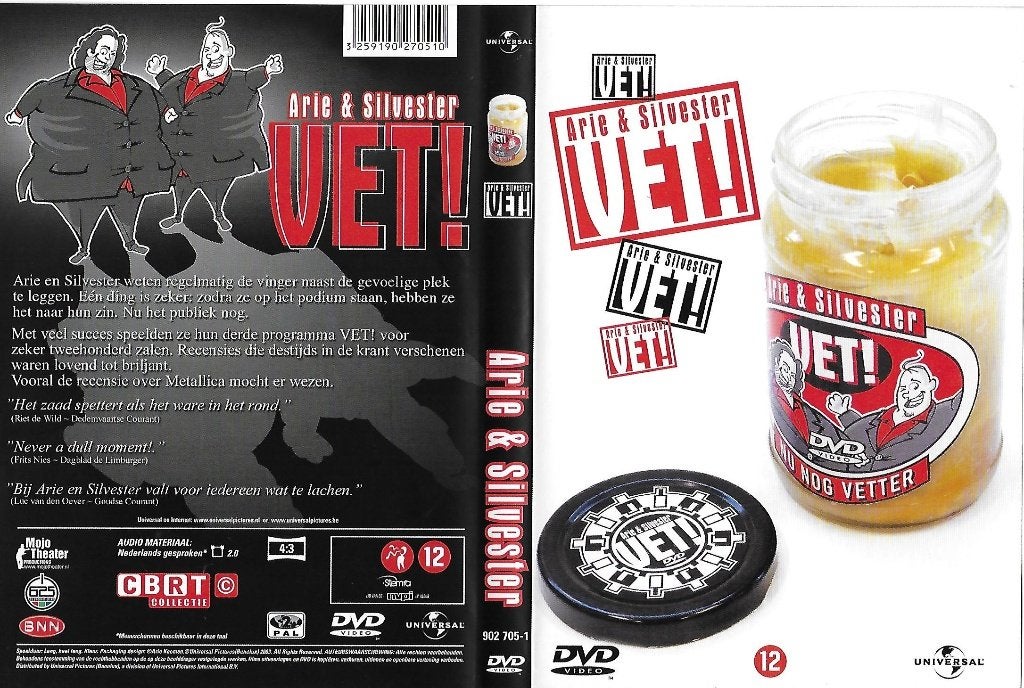 Arie & Silvester, Vet, Cd's en Dvd's, Vanaf 12 jaar, Ophalen of Verzenden, Zo goed als nieuw, Komedie