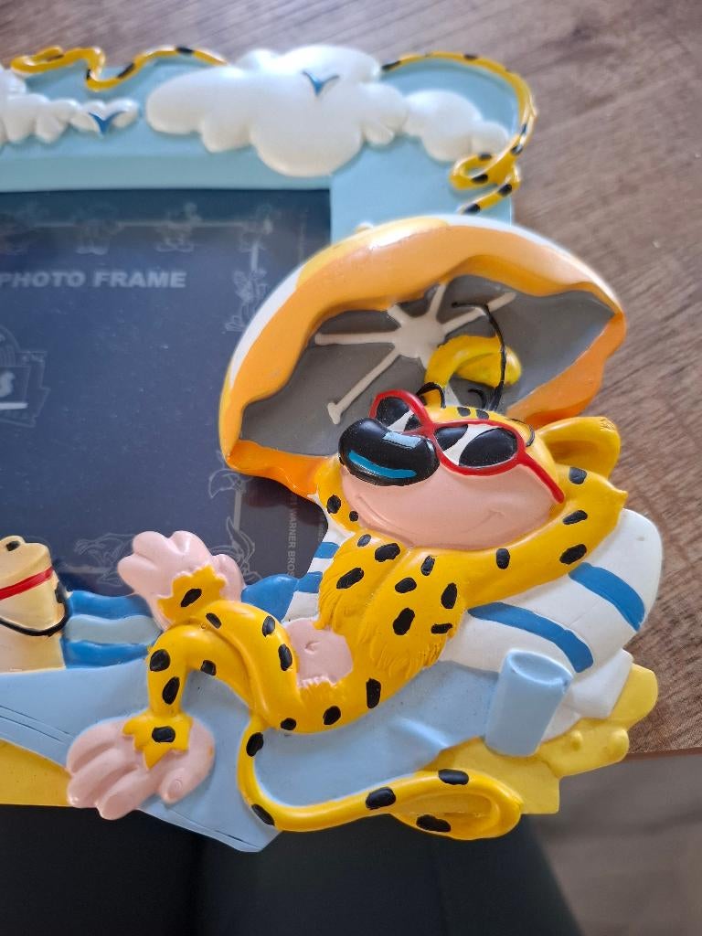 Marsupilami op het strand Vintage Fotolijst Beeld, Verzamelen, Verzenden, Overige figuren, Zo goed als nieuw, Gebruiksvoorwerp