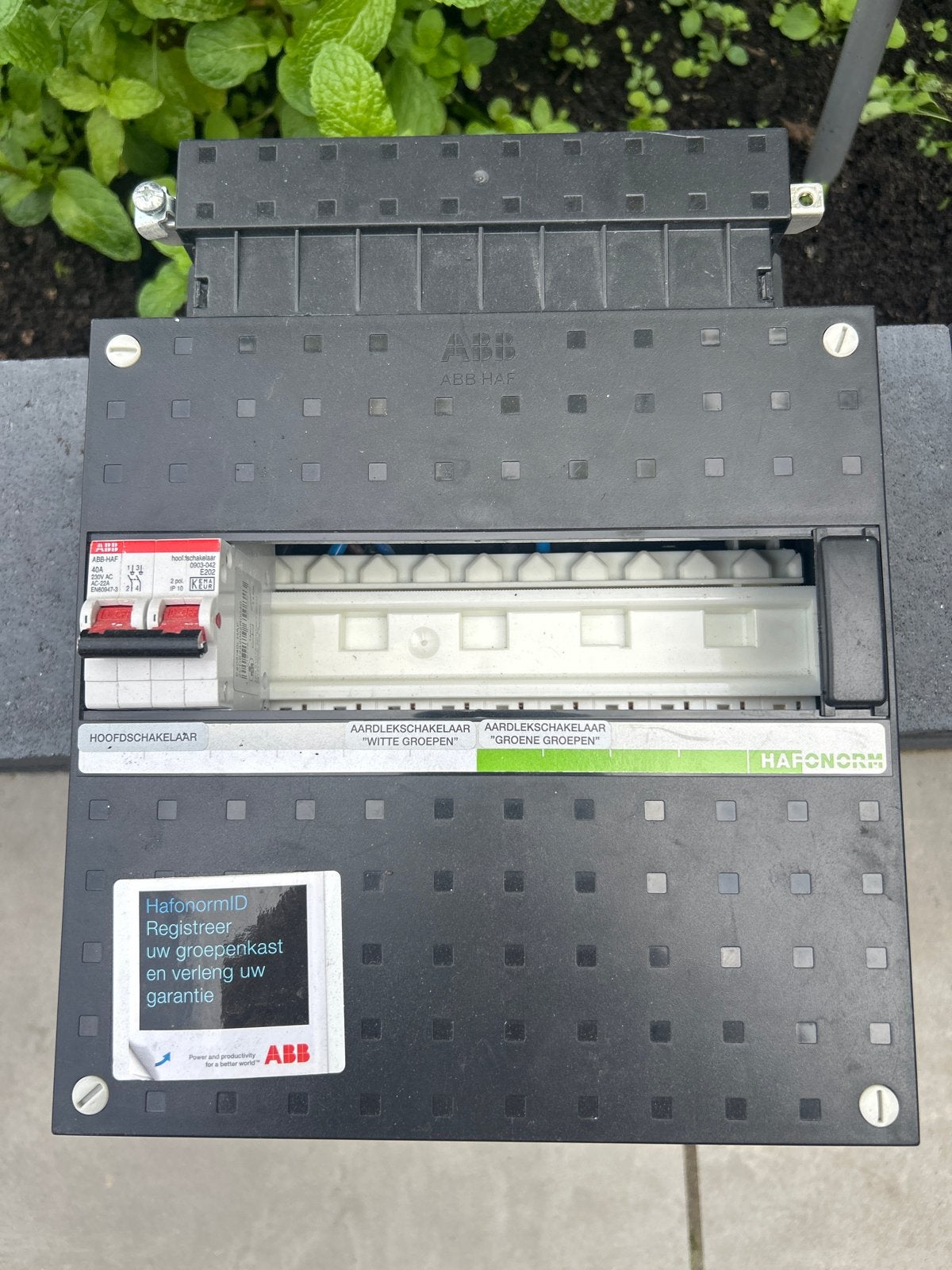 ABB Hafonorm Groepenkast met Hoofdschakelaar, Doe-het-zelf en Verbouw, Ophalen of Verzenden, Gebruikt, ABB, Groepenkast