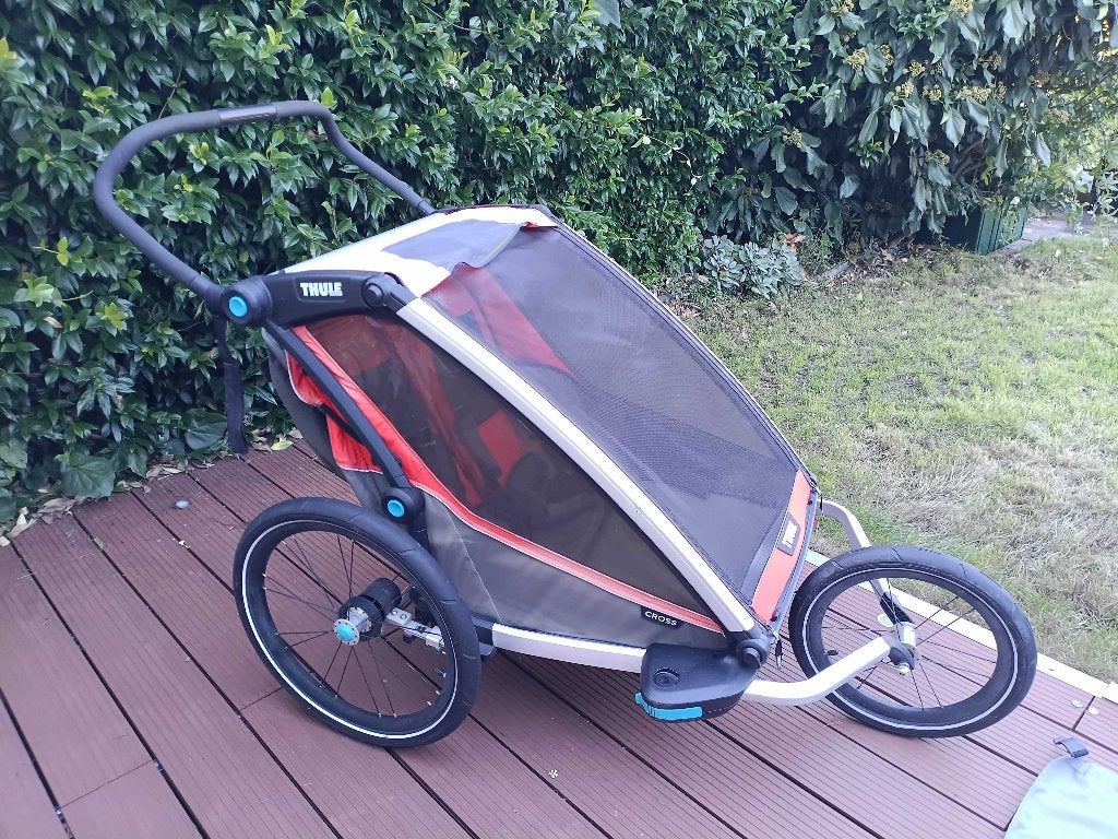Thule Chariot Cross 2 - Fietskar en wandelwagen, Duowagen, Gebruikt, Combiwagen, Ophalen