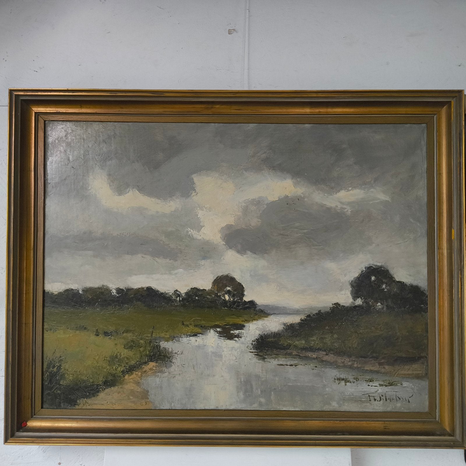Roel Wildeboer landschap olieverf op doek, Ophalen of Verzenden