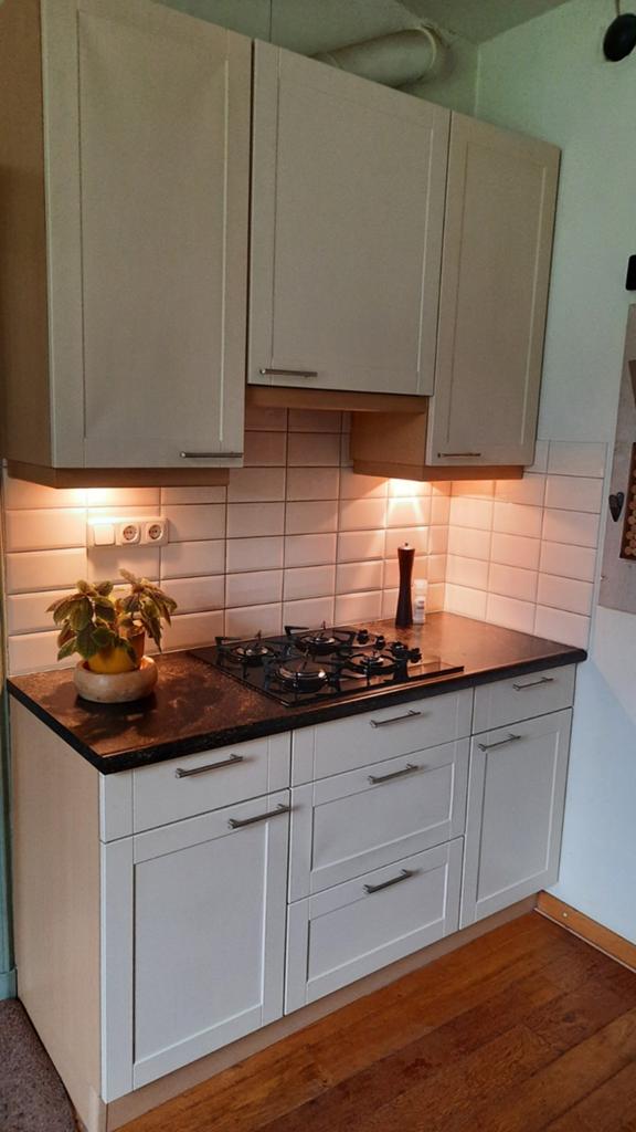 Compact keukenblok, Huis en Inrichting, Keuken | Complete keukens, Ophalen, Gebruikt, Wit, Enkelwandige keuken