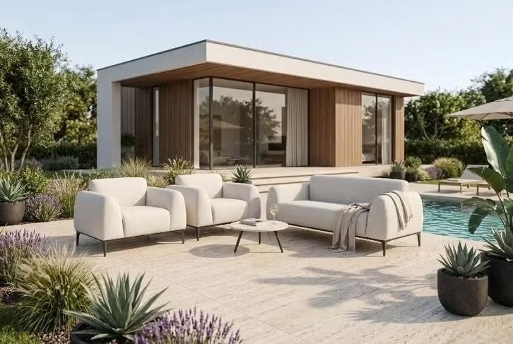 Flow Sunbrella tuinset SALE, Ophalen, Bank, 4 zitplaatsen