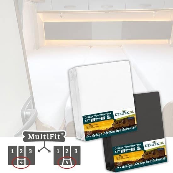 Jersey hoeslakenset - 4 delig met midden matras, Caravans en Kamperen, Matrasbestellen.nl, Verzenden, Buurserstraat 15 A, 7481 EG,Haaksbergen