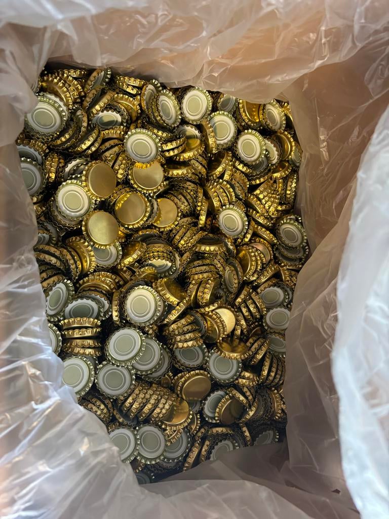 Gouden Kroonkurken 29mm - 6500 Stuks, Hobby en Vrije tijd, Ophalen, Nieuw