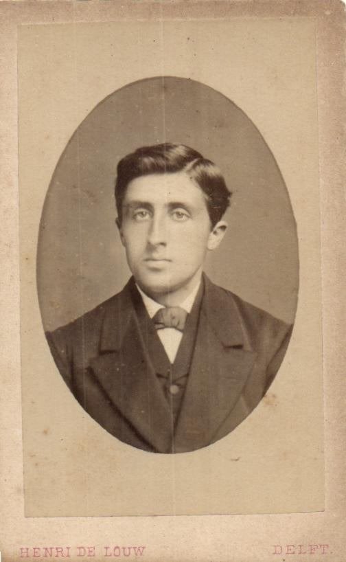 CDV - Henri de Louw - Koornmarkt - Leiden, Gebruikt, Verzenden, Foto, Klederdracht