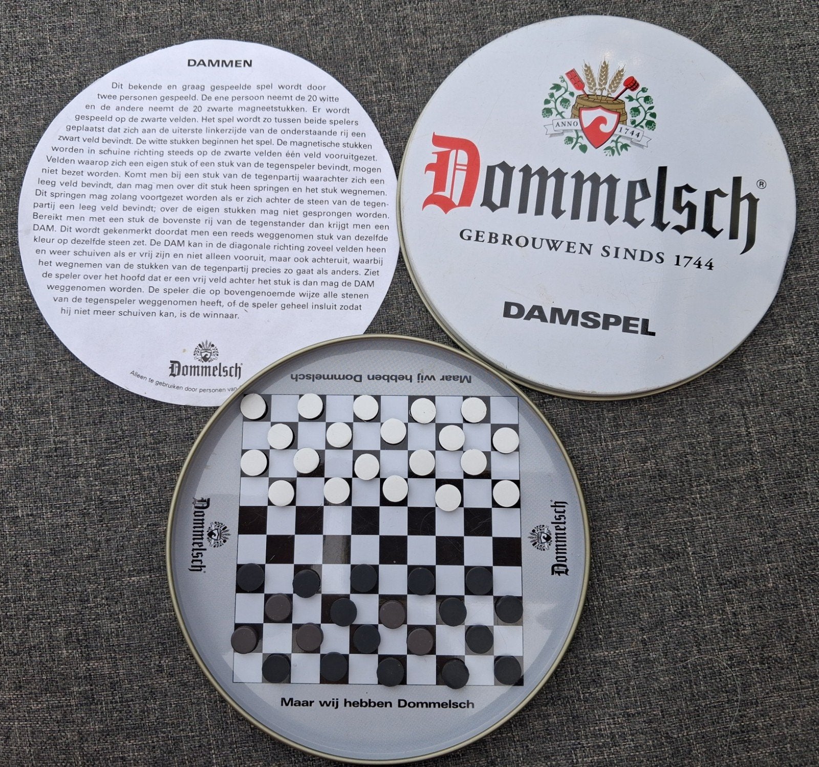 Dommelsch Dambord Reisspel - Compact en Compleet, Een of twee spelers, Ophalen of Verzenden, Reisspel