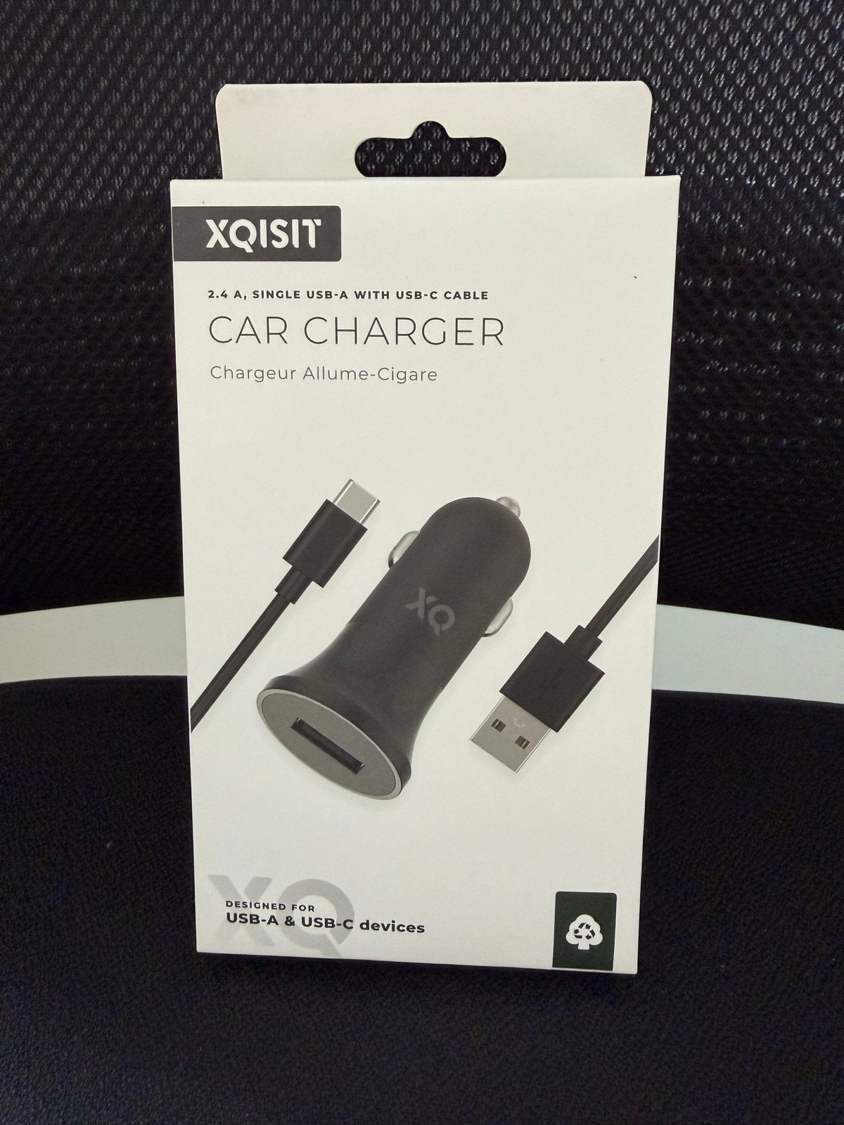 XQISIT USB-A autolader met USB-C kabel - Nieuw, Ophalen of Verzenden, Nieuw