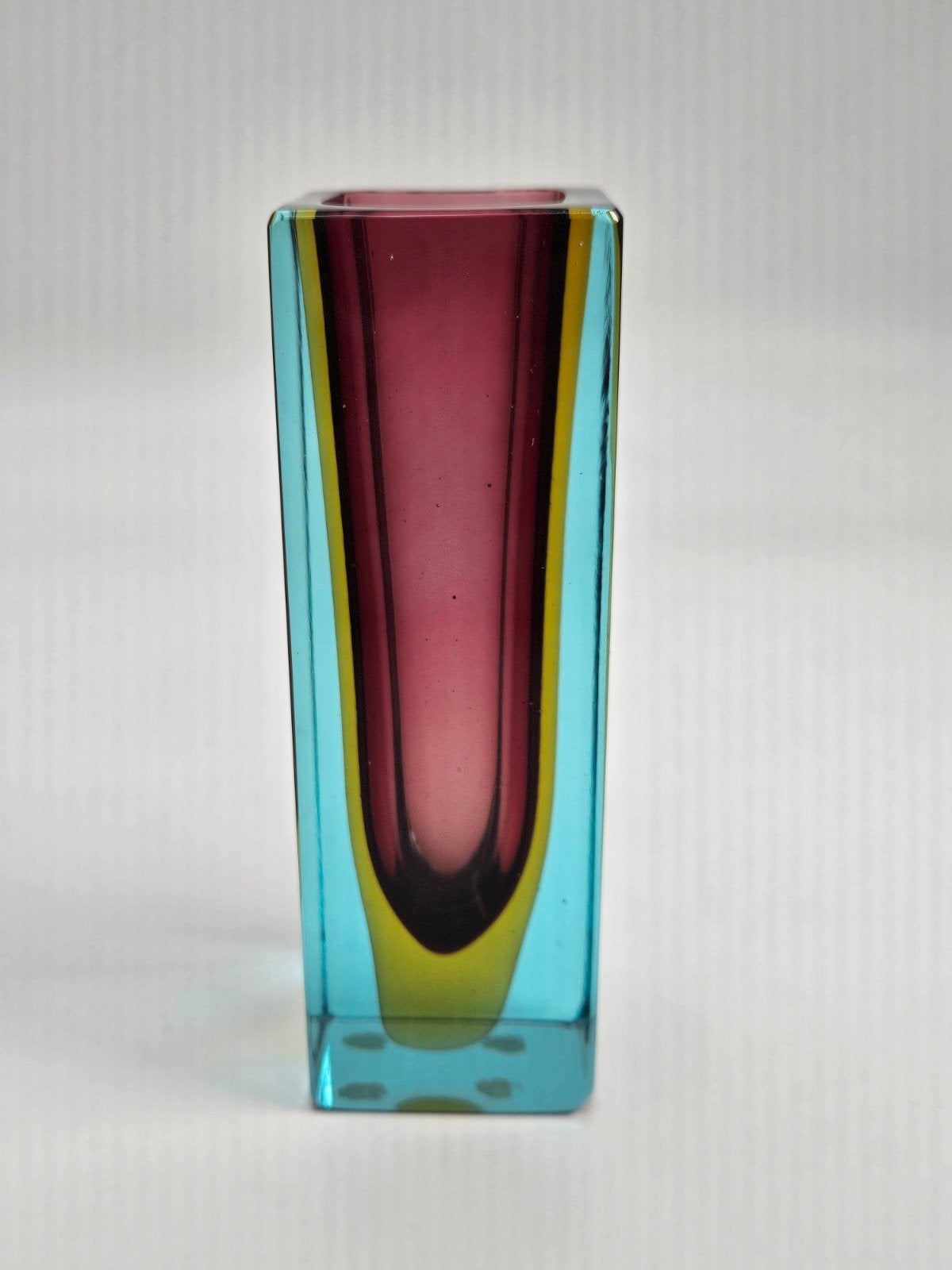 Murano Sommerso Bokvaas - Kleurrijk Glasobject, Ophalen of Verzenden