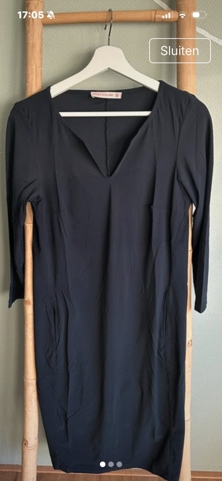 Studio Anneloes jurk Simplicity navy travelstof XS/L zgan, Blauw, Maat 42/44 (L), Ophalen of Verzenden, Zo goed als nieuw