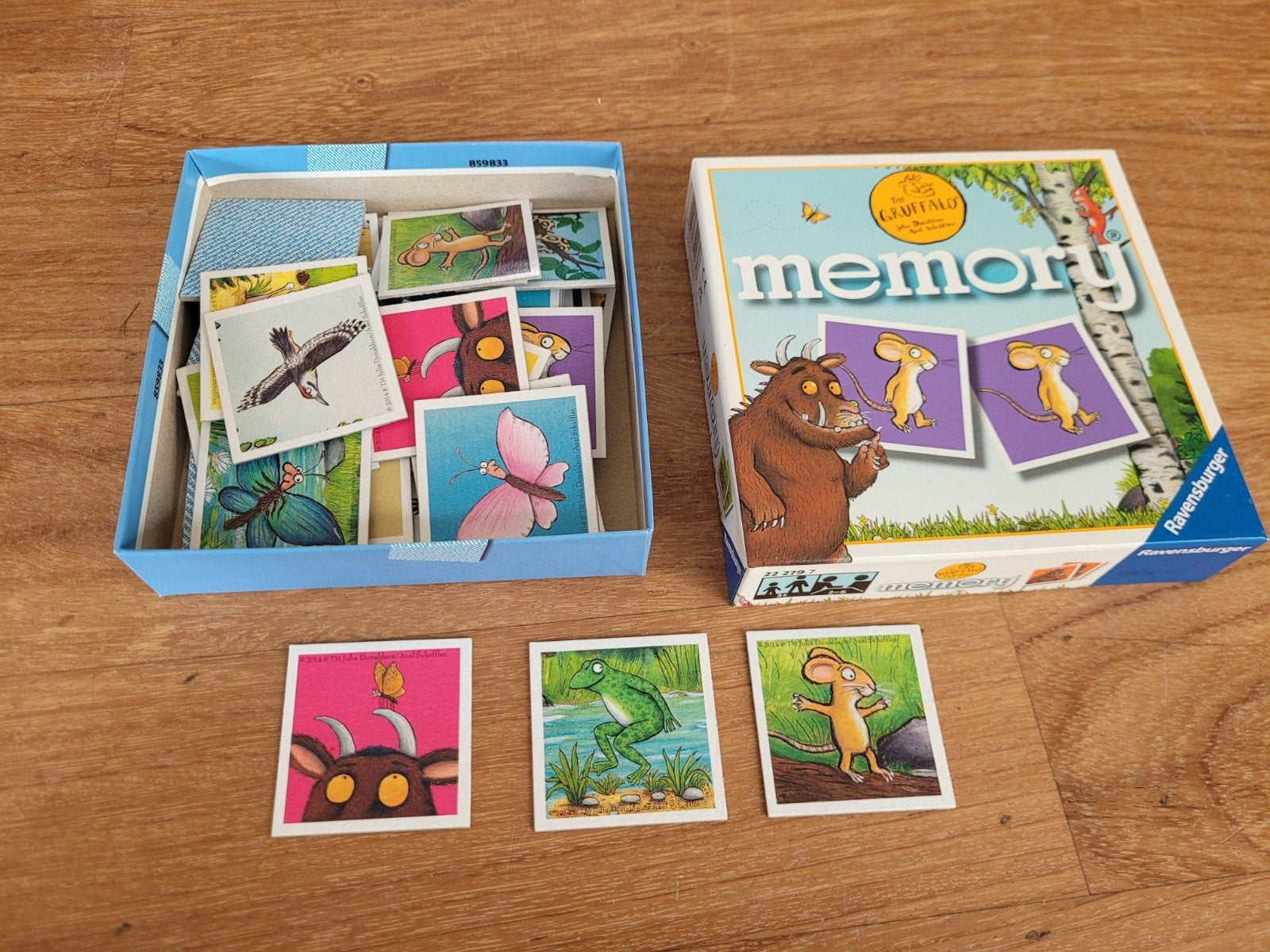 Compleet Gruffalo Memory spel van Ravensburgersburger, Vijf spelers of meer, Ophalen of Verzenden, Zo goed als nieuw, Ravensburger
