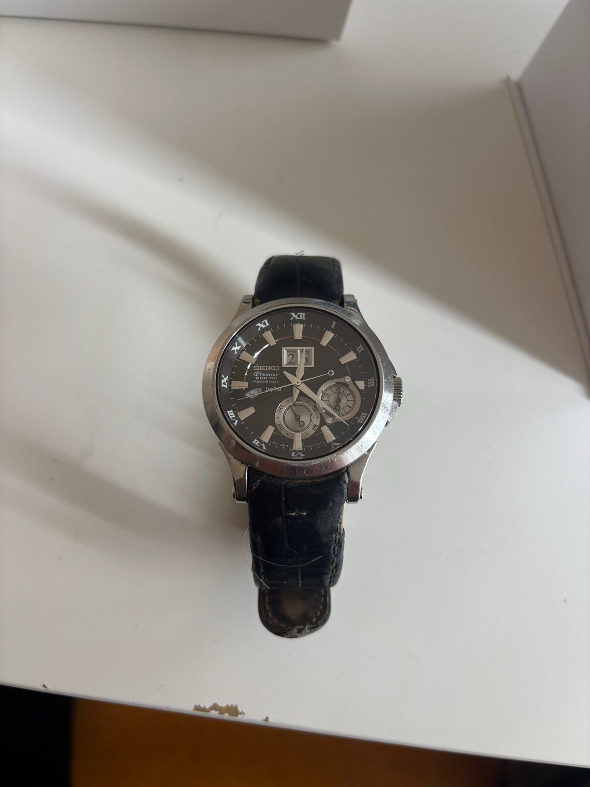 Seiko Premier Kinetic horloge - Gebruikt, nieuw bandje nodig, Ophalen, Gebruikt