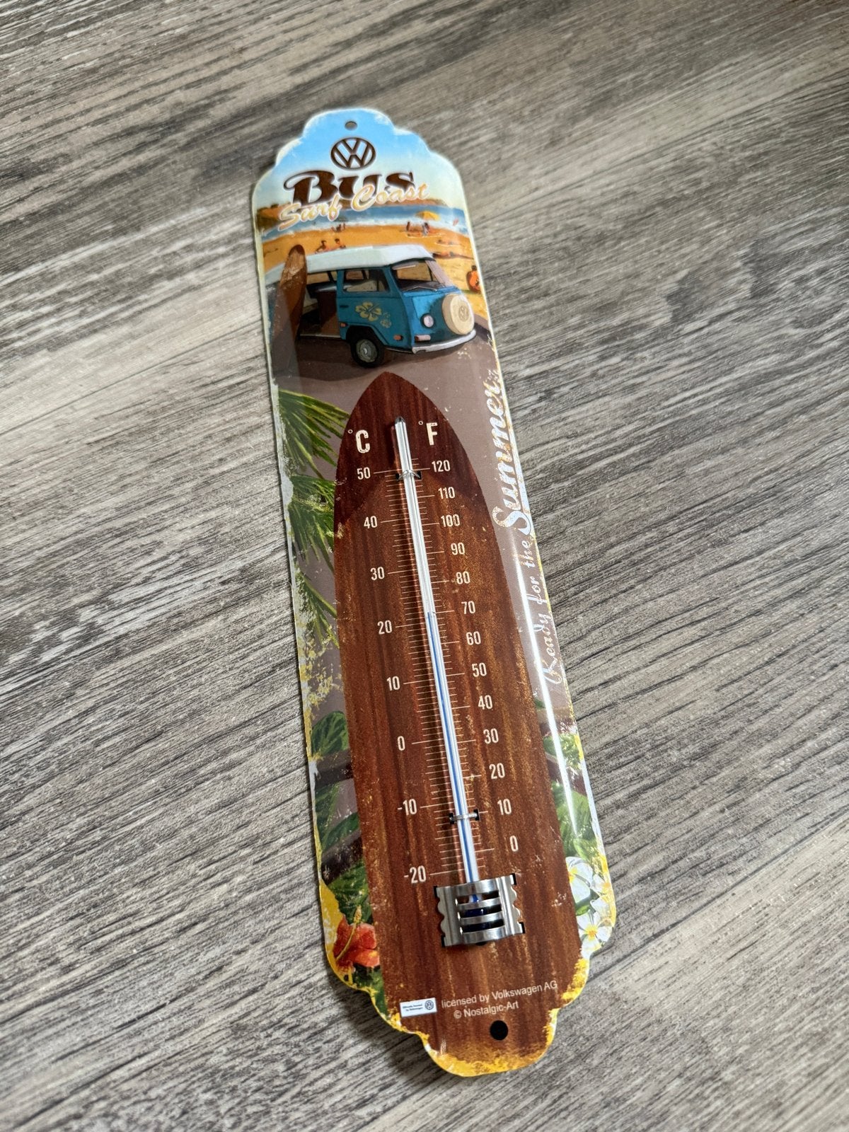 VW Bus Surf Shack Thermometer - Nostalgic-Art, Nieuw, Metaal, Ophalen of Verzenden, Overige merken