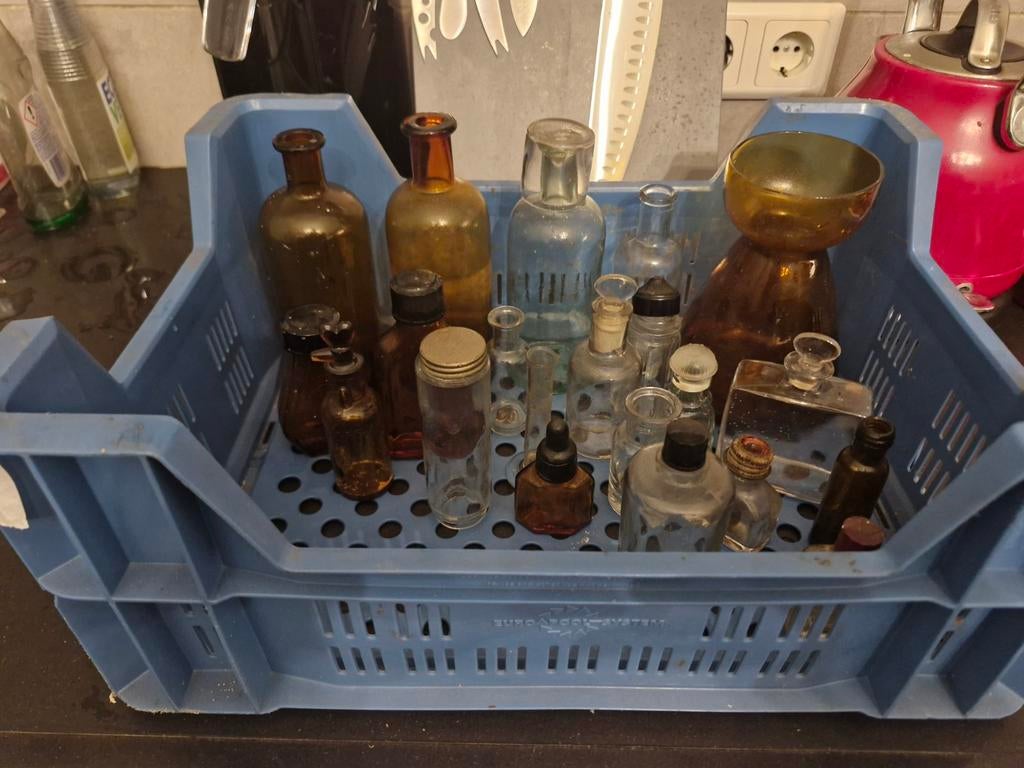 Collectie zeer oude medische glazen, Ophalen of Verzenden