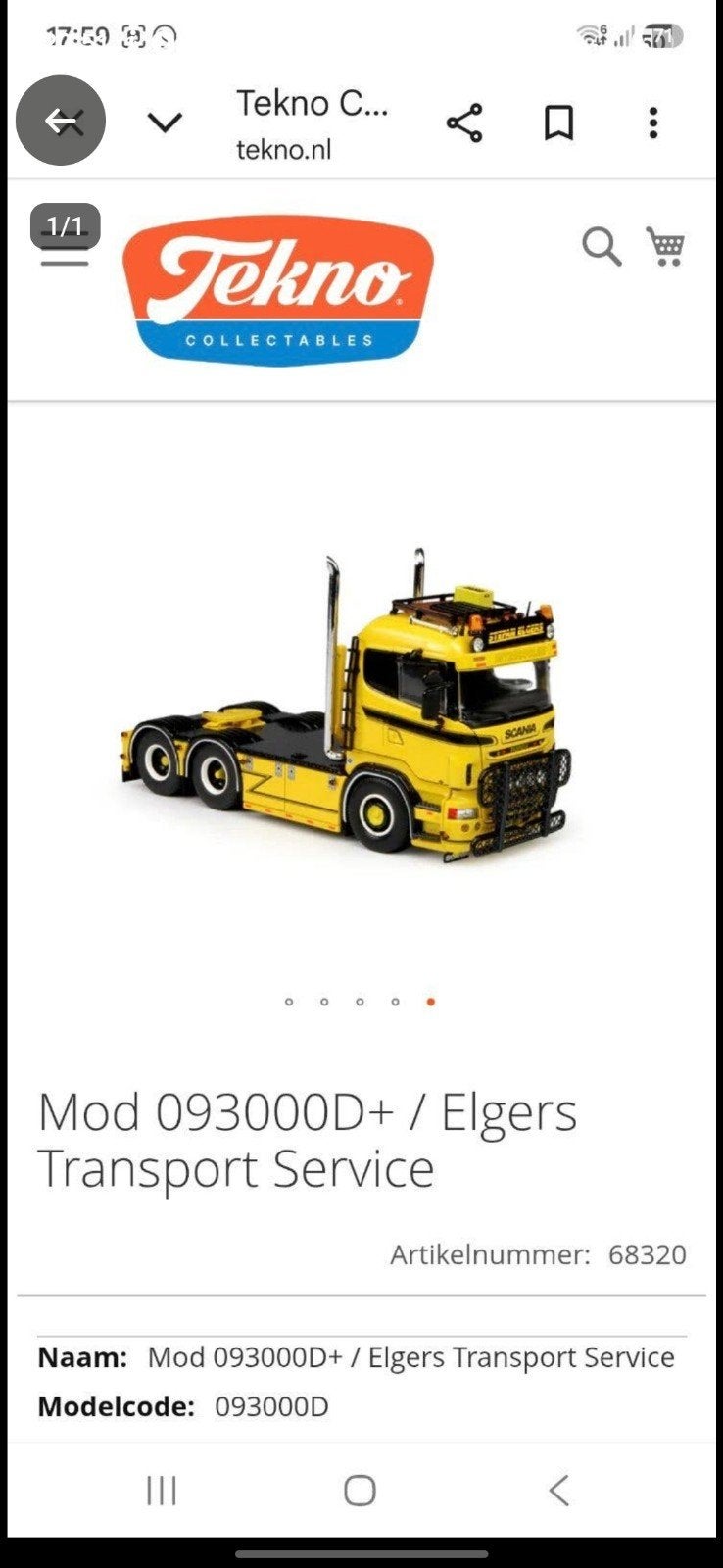 Gezocht: Tekno Scania Stefan Elgers Transport, Overige merken, 1:32 tot 1:50, Ophalen of Verzenden, Zo goed als nieuw