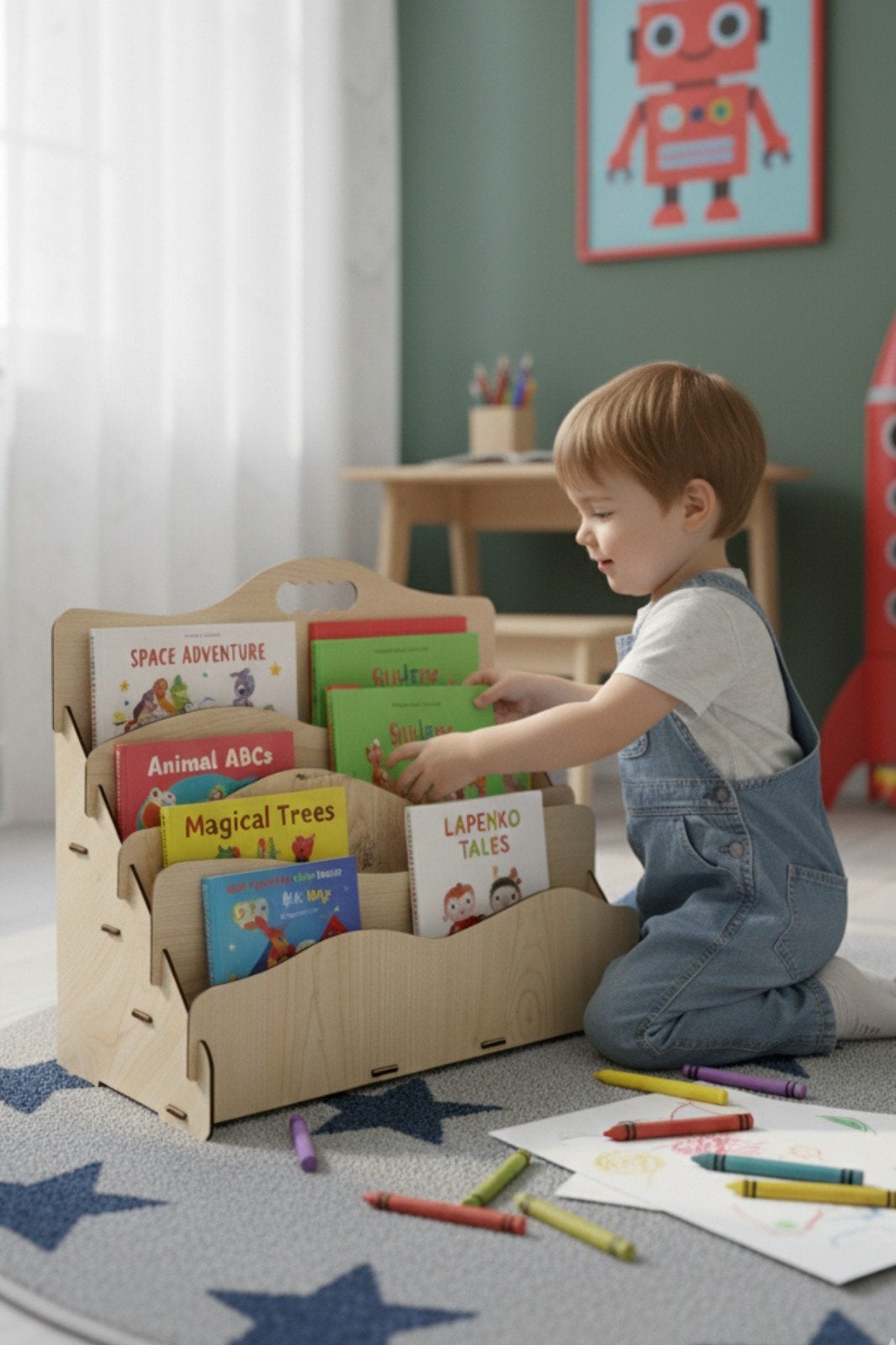 Simux Carry Wave Montessori Kinderboekenrek Boeken Esdoorn, Ophalen of Verzenden, Nieuw