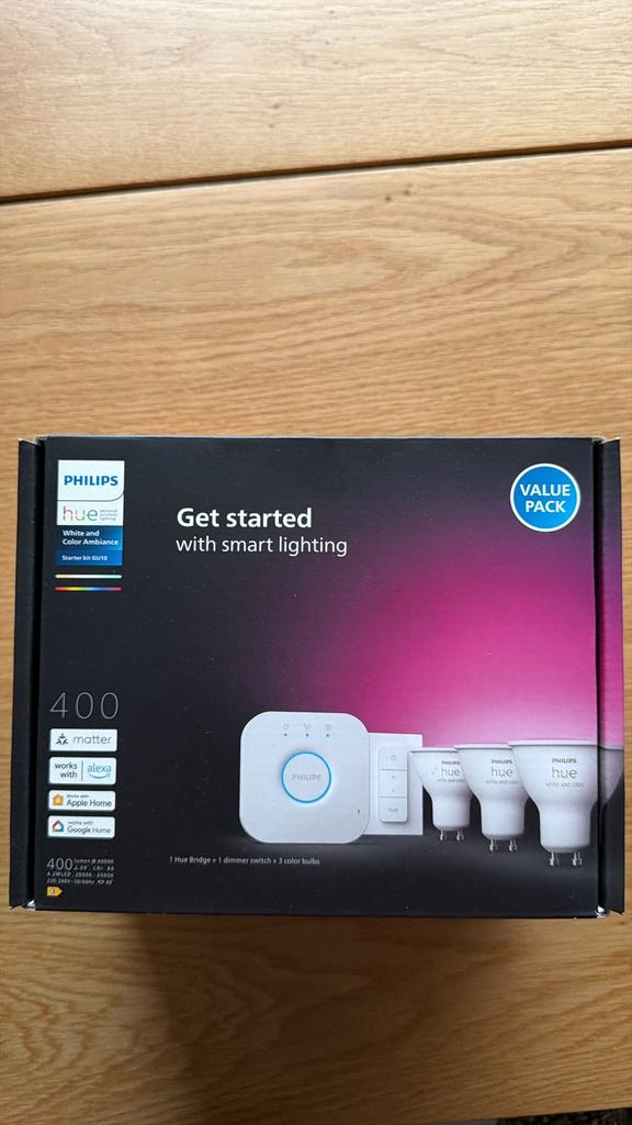 Philips Hue Starterkit GU10, Minder dan 30 watt, Overige typen, Nieuw, Overige fittingen