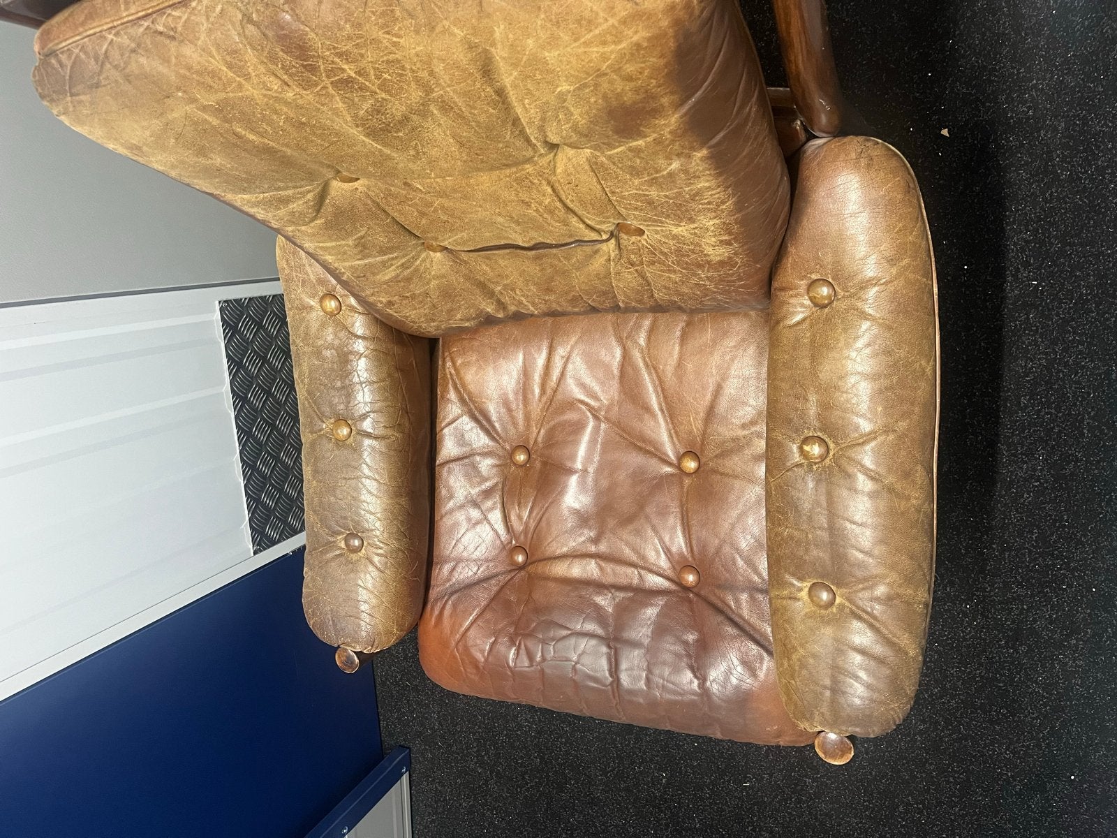 Vintage Leren Fauteuil, Ophalen