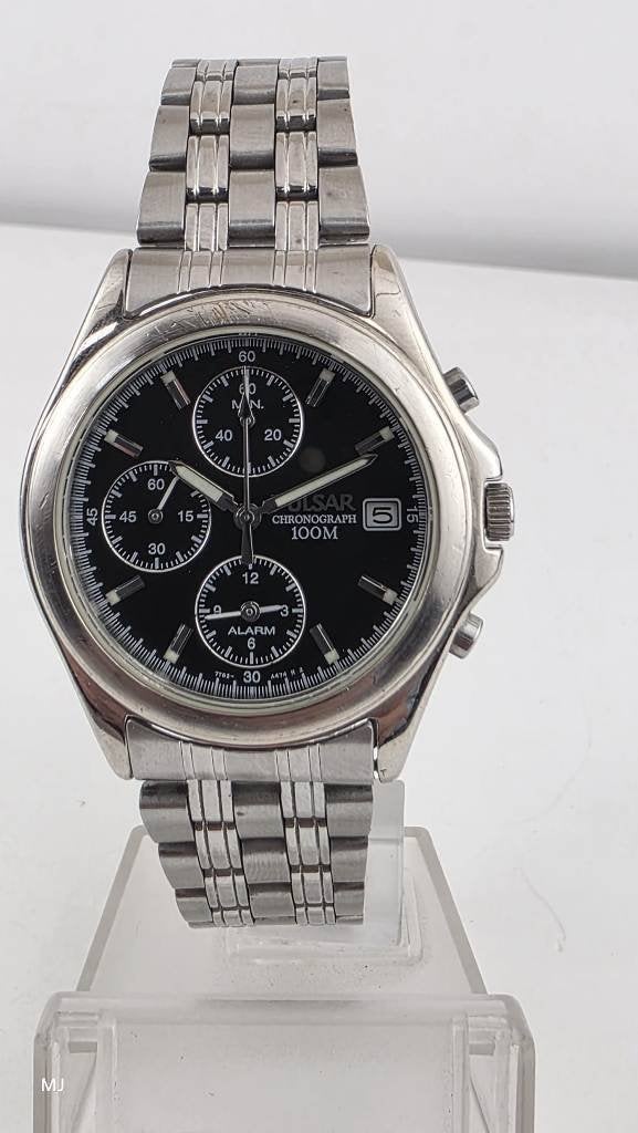 Pulsar chronograaf herenhorloge                         H107, Overige merken, Staal, Gebruikt, Staal
