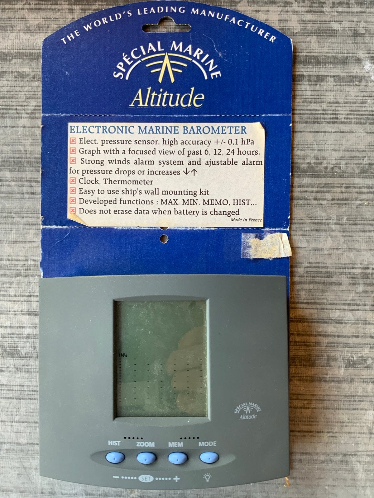 Spécial Marine Altitude Elektronische Barometer, Ophalen of Verzenden, Zo goed als nieuw, Barometer