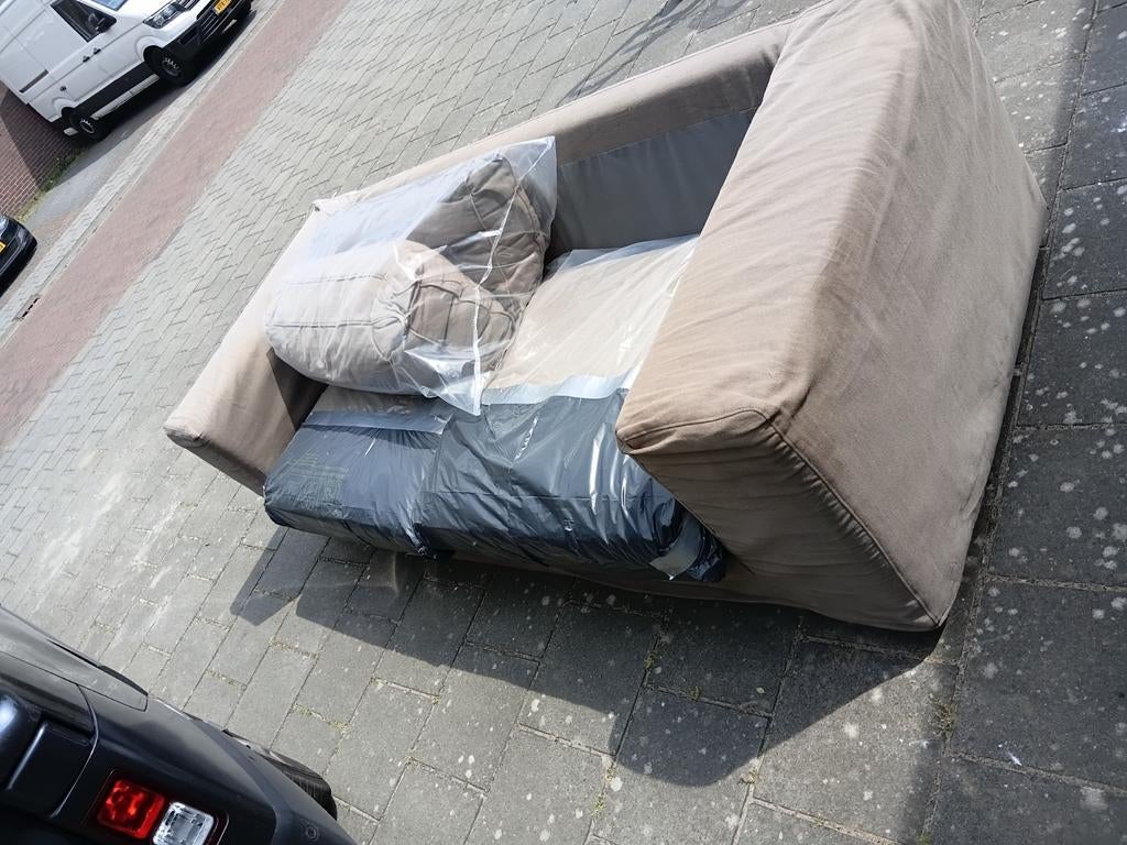 bank met twee stoelen van Goossens, Ophalen, Modern, Comfortabel, Gebruikt, Driepersoons