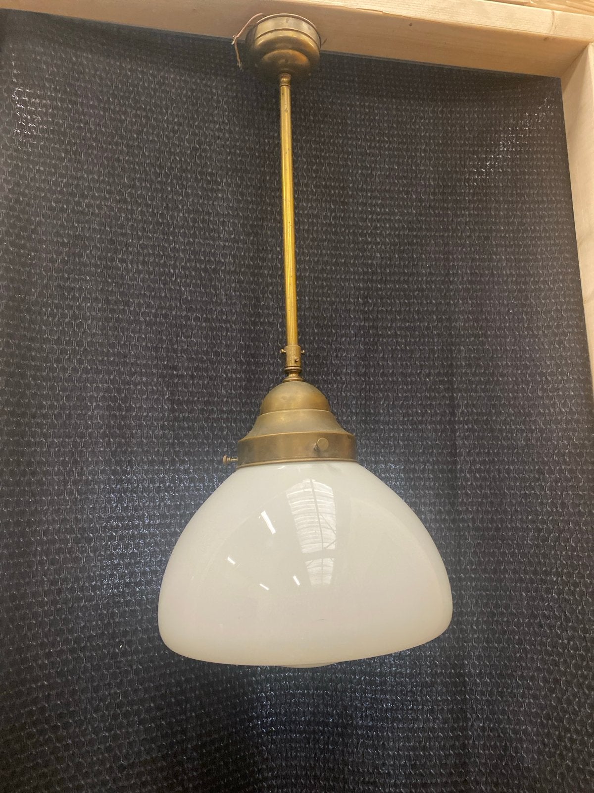 Vintage ArtDeco pendellamp opaline glas, Ophalen of Verzenden