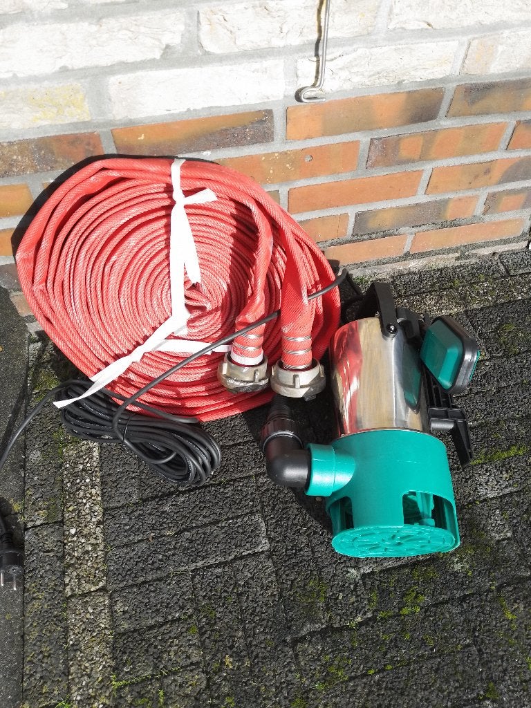 Dompelpomp 20m3 klokpomp bouwpomp + 10mtr brandslang pompset, Ophalen of Verzenden, Nieuw, Elektrisch, Dompelpomp