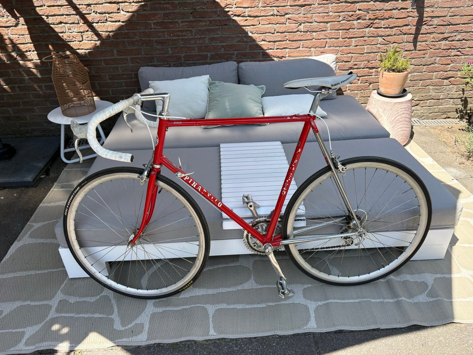 Pinarello asolo racefiets 61cm, Gebruikt, Overige maten, 57 tot 61 cm, Ophalen