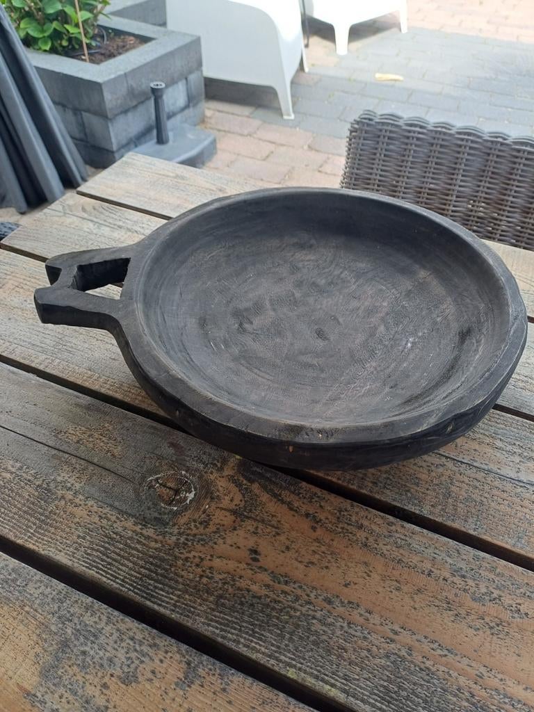 Mooie XL schaal met handvat, ook als windlicht te gebruiken, Ophalen of Verzenden