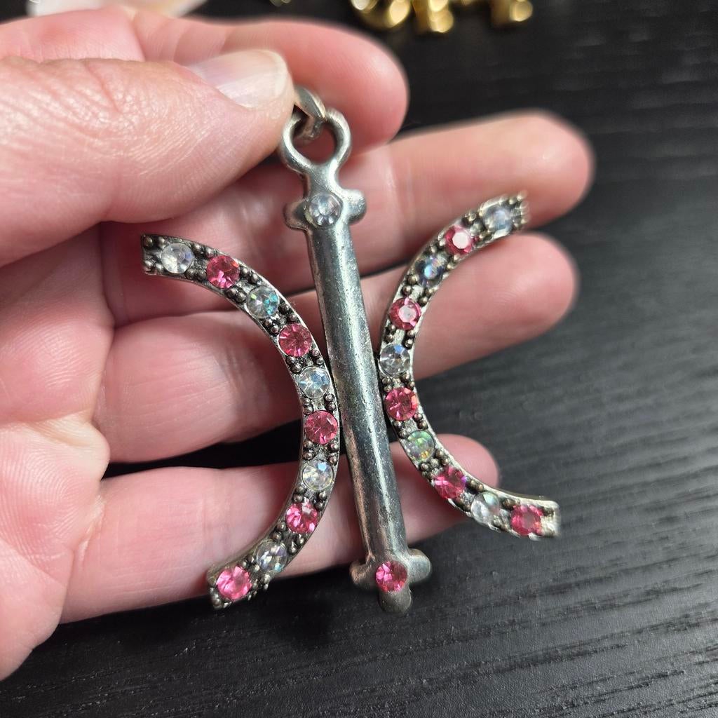 Ketting hanger, Ophalen of Verzenden, Zo goed als nieuw, Zilver, Overige materialen