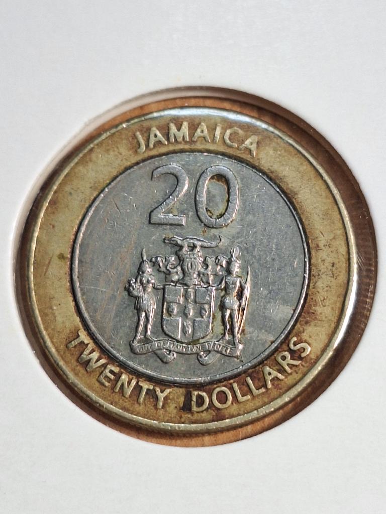 JAMAICA 20 dollar 2001 (#76), Postzegels en Munten, Ophalen of Verzenden, Midden-Amerika, Losse munt