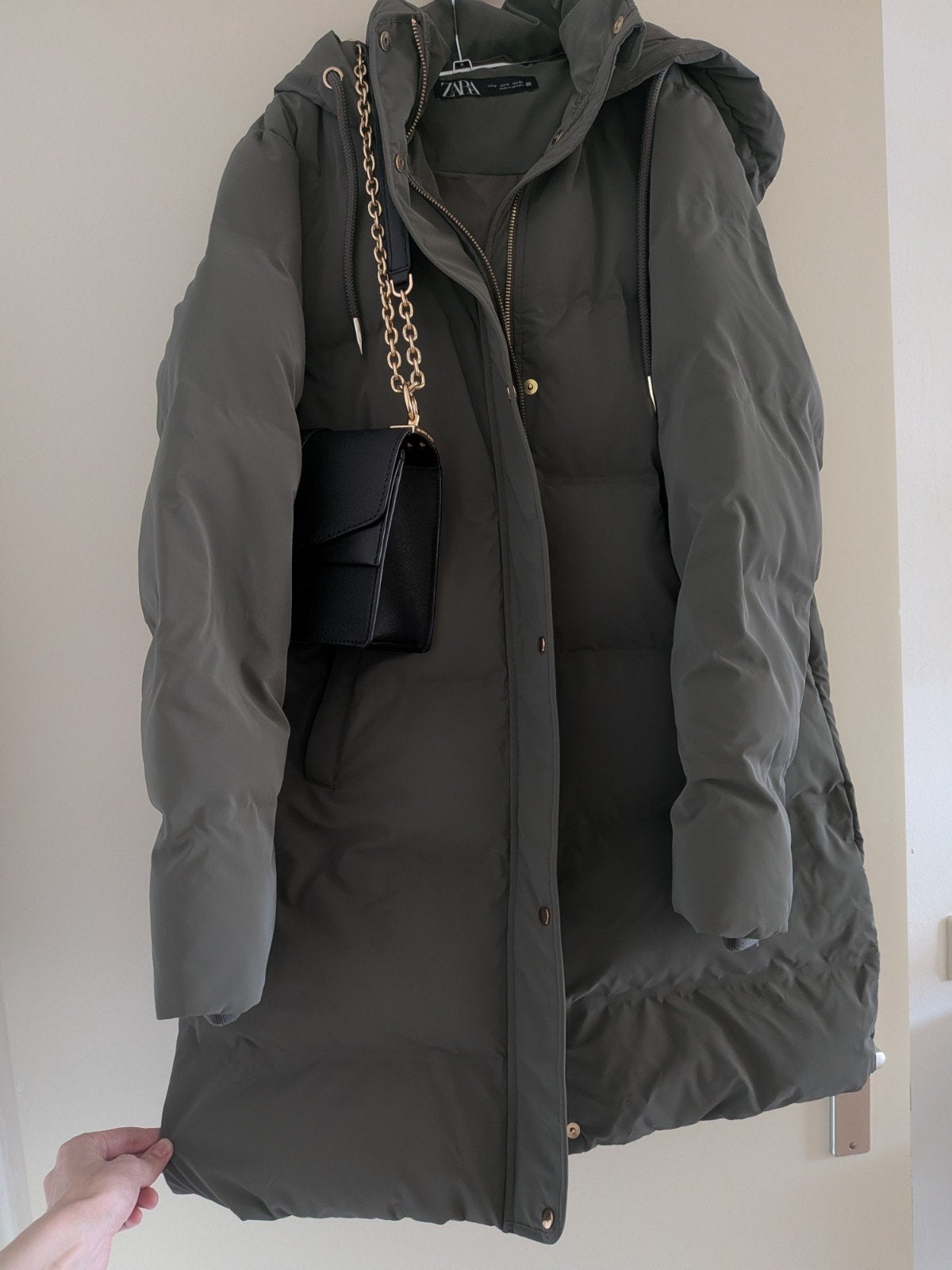 Zara lange gewatteerde jas maat M, Kleding | Dames, Jassen | Winter, Maat 38/40 (M), Zara, Ophalen of Verzenden, Zo goed als nieuw