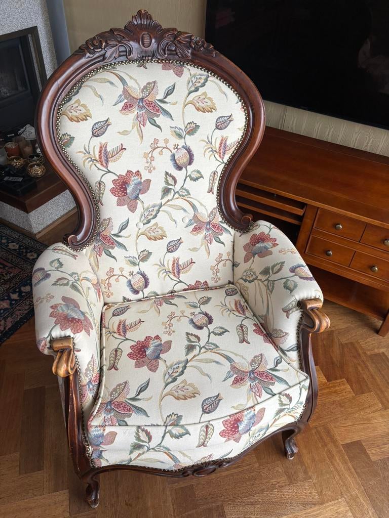 Klassieke fateuil( Barok stijl), Klassiek, 75 tot 100 cm, Ophalen of Verzenden, Zo goed als nieuw