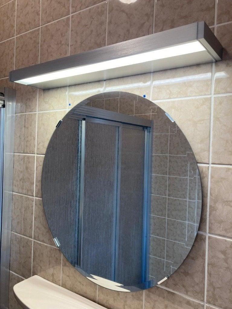 spiegel, ronde spiegel, badkamerspiegel, Ophalen, Minder dan 50 cm, Gebruikt, Rond
