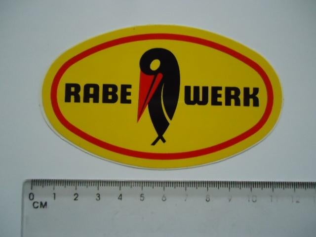 sticker oud RABEWERK landbouw machine agrarisch RABE traktor, Verzenden, Zo goed als nieuw, Bedrijf of Vereniging