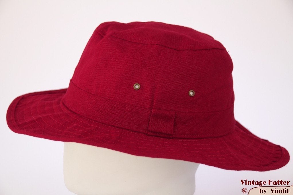 Cricket outdoor safari hoed rood linnen 58 nieuw, Ophalen of Verzenden, Nieuw, 58 of 59 cm (L, 7¼ of ⅜ inch), Hoed