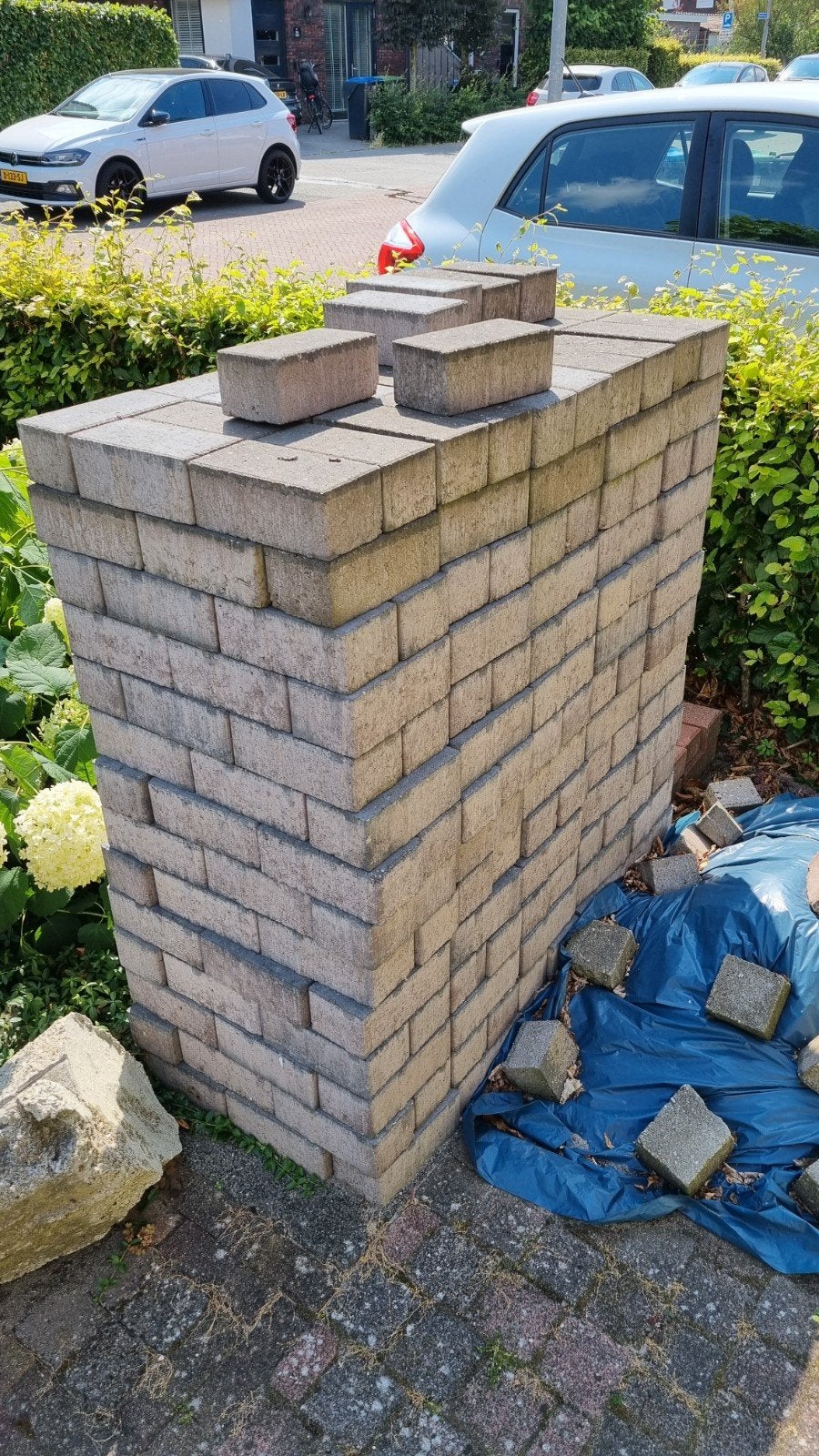 Betonklinkers antraciet - ca. 8m2 met halve klinkers, Ophalen, Nieuw, Beton, Klinkers